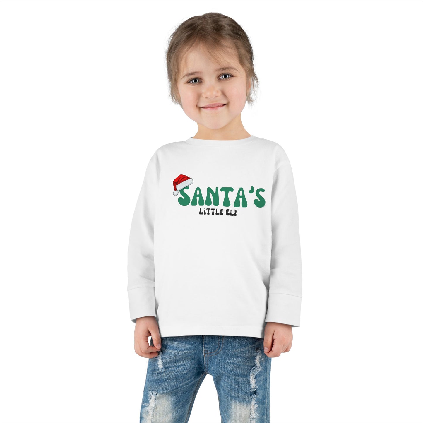 Santa's Little Elf Toddler Long Sleeve